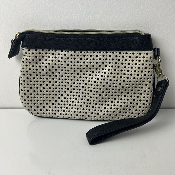 Betsey Johnson Navy and Cream Wristlet - Picture 2 of 4